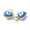 Brass Enamel Charms KK-S518-03I-G-2