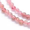 Natural Strawberry Quartz Beads Strands G-E411-09A-4mm-3