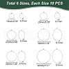 Unicraftale 316L Stainless Steel Hoop Earring Findings STAS-UN0015-24P-3