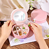 Round PU Leather & Plastic Jewelry Set Storage Box CON-TAC0014-06B-6