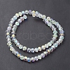 Electroplate Transparent Glass Beads Strands EGLA-K015-13G-3