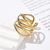304 Stainless Steel Multilayer Open Cuff Rings for Women RJEW-Z077-01G-02-3