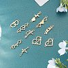 Unicraftale 10Pcs 10 Style 304 Stainless Steel Links Connectors STAS-UN0028-52-4