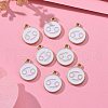 Alloy Enamel Pendants X-ENAM-S124-01B-04D-4