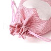 12Pcs 12 Styles Valentine's Day Printed Rectangle Burlap Cloth Packing Pouches ABAG-U006-02C-5