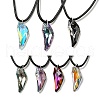 Waxed Cord Necklaces NJEW-P310-06P-1