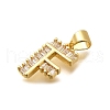 Rack Plating Brass Micro Pave Cubic Zirconia Pendants KK-L226-100G-F-2