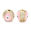 Brass Micro Pave Cubic Zirconia Beads ZIRC-A019-16G-A-2