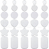 Aluminum Blank Pendants ALUM-BC0001-12P-6