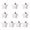 GOMAKERER 10Pcs Rhodium Plated 925 Sterling Silver Beads FIND-GO0002-59-1