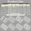   24 Yards 8 Styles Polyester Embroidery Mesh Flower Lace Ribbon OCOR-PH0004-73-2