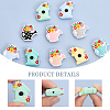 CHGCRAFT 12Pcs 12 Styles Food Grade Eco-Friendly Silicone Focal Beads SIL-CA0002-48-5