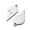 304 Stainless Steel Split Pendants STAS-H235-03D-P-3