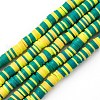 Handmade Polymer Clay Beads Strands CLAY-R089-6mm-T02B-35-1