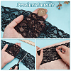 Polyester Elastic Flower Lace Trim Fabric DIY-WH0632-94A-4