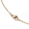 Glass & Glass Seed Beads Flower Pendant Necklaces NJEW-MZ00104-02-5