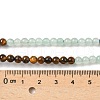 Chakra Natural Red Jasper & Yellow Jade & Green Aventurine & Tiger Eye & Sodalite & Amethyst Beads Strands G-NH0002-E02-4mm-5