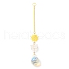 Wire Wrapped Nuggets Natural Quartz Crystal Pendant Decorations HJEW-C008-03A-G-1