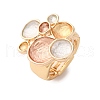 Zinc Alloy & Enamel Stretch Finger Rings for Women RJEW-M101-01A-G-4