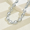 Elegant Vintage Glass Faceted Oval Beaded Necklaces for Women YI4782-1