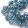 Transparent Electroplate Glass Beads Strands EGLA-F152A-FR02-3