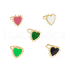 Adjustable Enamel Heart Signet Ring RJEW-K240-01G-1