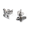 304 Stainless Steel Stud Earrings EJEW-C001-13P-2
