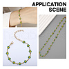ARRICRAFT DIY Flower Brass Enamel Link Chains Bracelets/Necklaces Making Finding Kits DIY-AR0004-11-6