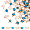 DICOSMETIC 120Pcs 2 Colors Light Gold Tone Alloy Enamel Pendants ENAM-DC0001-49-1