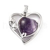 Natural Amethyst Pendants G-C236-01B-P-RS-2