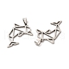 Non-Tarnish 201 Stainless Steel Origami Pendants STAS-K251-041P-2