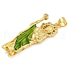 Rack Plating Brass Micro Pave Clear Cubic Zirconia Pendants KK-Z063-04G-2