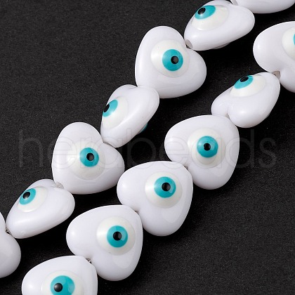 Evil Eye Resin Beads Strands RESI-F040-01K-1