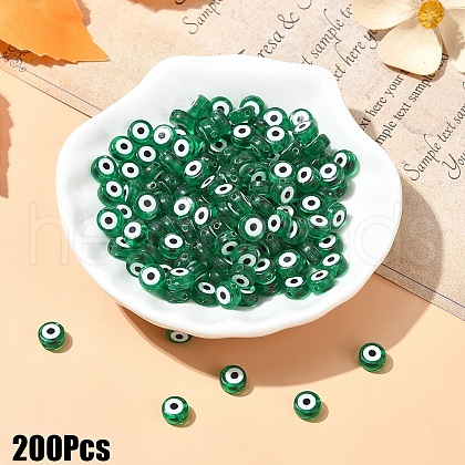 200Pcs Transparent Acrylic Beads TACR-YW0002-08F-1