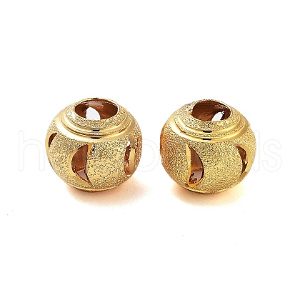 Texture Brass Beads KK-S379-02G-C-1