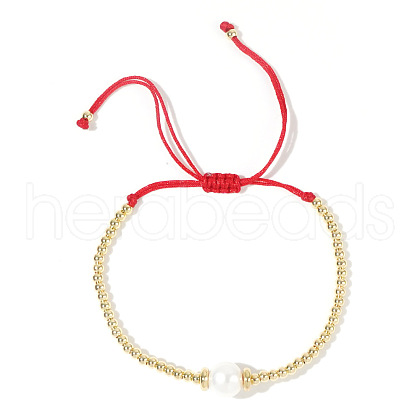 Brass Bead Large Hole Pearl Metal Spacer Bracelet RK7403-1