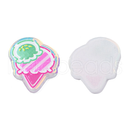 Transparent Printed Acrylic Cabochons TACR-N016-33-1