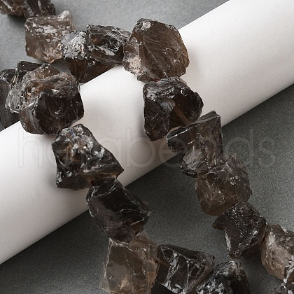 Natural Smoky Quartz Beads Strands G-S386-C08-1