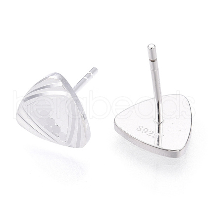 925 Sterling Silver Stud Earrings STER-T004-52S-1