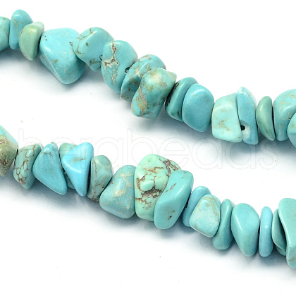Synthetic Green Turquoise Stone Bead Strands X-G-R192-B23-1-1