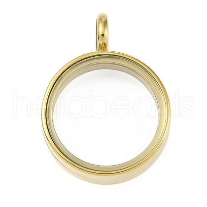 Ion Plating(IP) 304 Stainless Stee Locket Pendants STAS-S132-16G-02-1