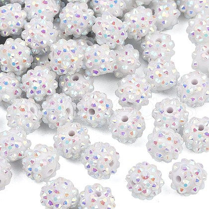 AB-Color Resin Rhinestone Beads RESI-S315-10x12-16-1