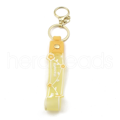 Flower PVC Rope Keychains KEYC-B015-01LG-05-1