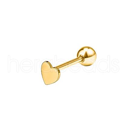 304 Stainless Steel Heart Straight Barbell Piercing Tongue Rings for Women Men WG8CDE1-02-1