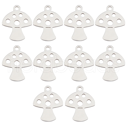 DICOSMETIC 10Pcs 201 Stainless Steel Charms STAS-DC0009-51-1