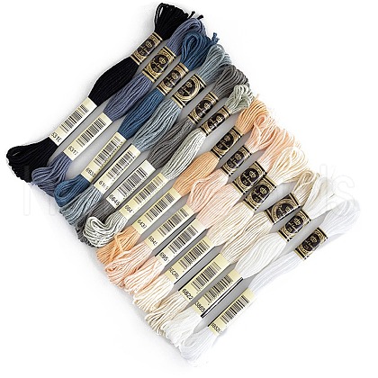 13 Skeins 13 Colors 6-Ply Cotton Embroidery Floss PW-WG22229-05-1