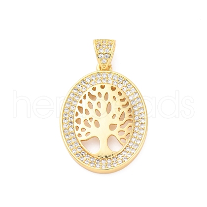 Brass Micro Pave Cubic Zirconia Pendants KK-D325-59G-01-1