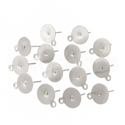 Non-Tarnish 304 Stainless Steel Stud Earring Settings X-STAS-T031-19-10mm-1