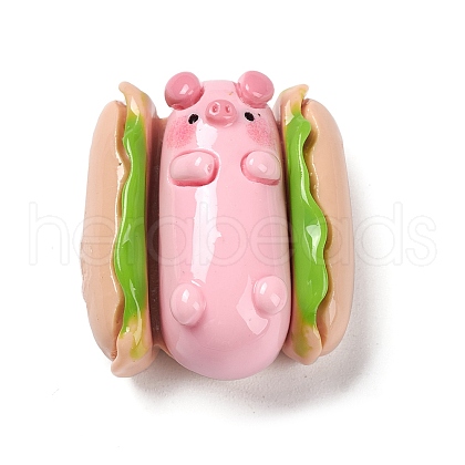 Opaque Resin Cute Pig Imitation Food Decoden Cabochons CRES-M016-01A-1