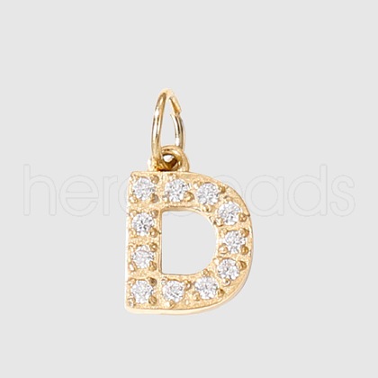 Stainless Steel Cubic Zirconia Pendants with Jump Rings X-FIND-PW0024-08D-1